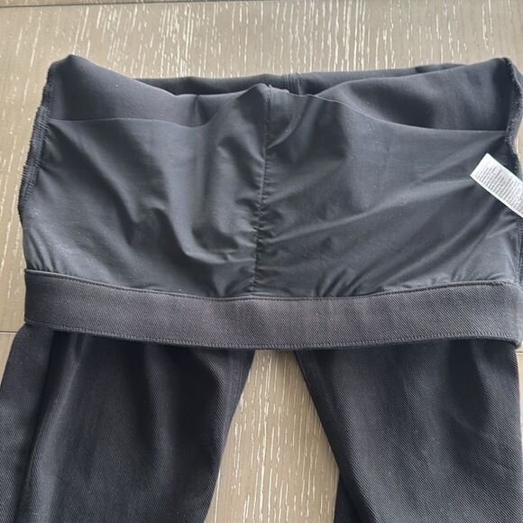 SPANX Jean-ish Pull On Ankle Leggings Black Denim Comfortable Women's Size M EUC - Picture 4 of 14
